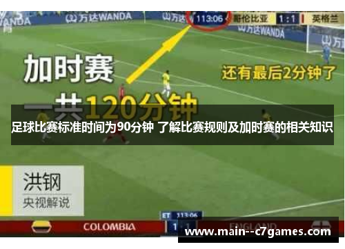 足球比赛标准时间为90分钟 了解比赛规则及加时赛的相关知识